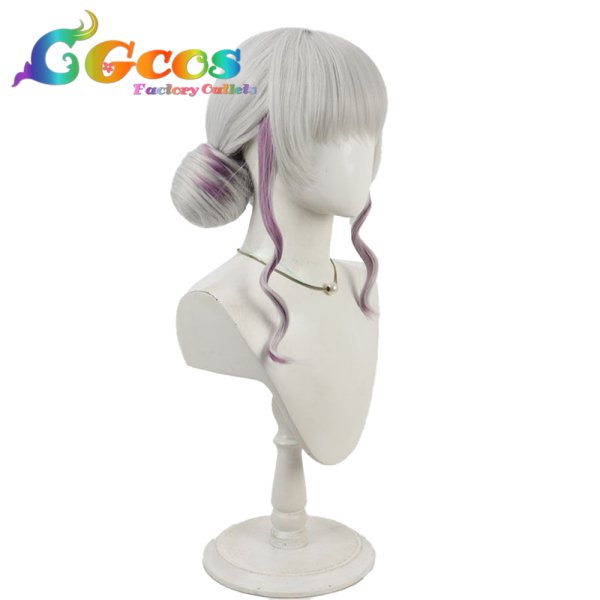 画像2: バーチャルYouTuber　ウィッグ　VTuber　樋口楓　ホワイトドレス　コスプレ衣装 (2)