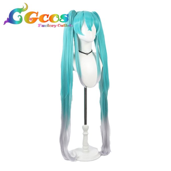 画像2: VOCALOID　ウィッグ　初音ミク　レーシングミク 2025Ver.　コスプレ衣装 (2)