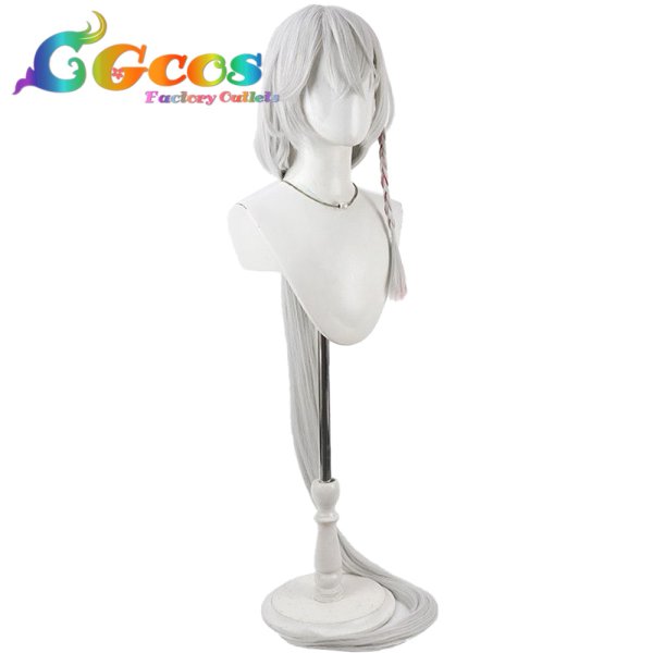 画像3: ブルーアーカイブ　ウィッグ　白尾エリ　コスプレ衣装 (3)