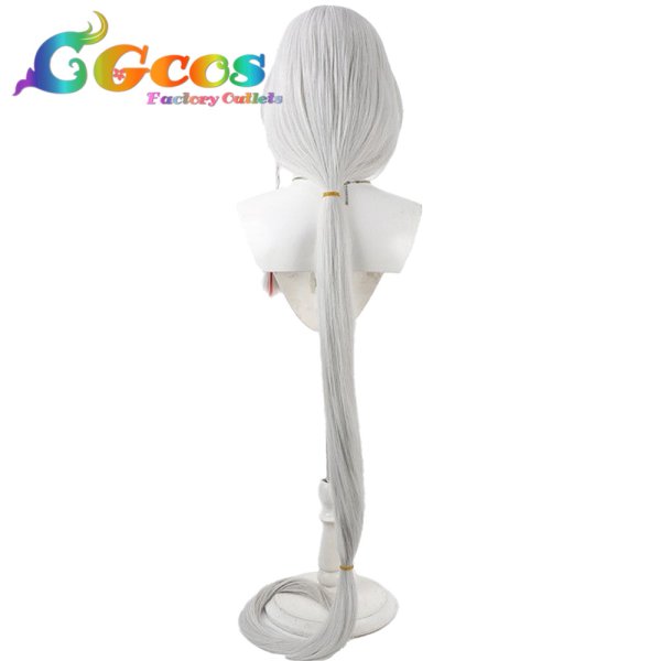 画像4: ブルーアーカイブ　ウィッグ　白尾エリ　コスプレ衣装 (4)