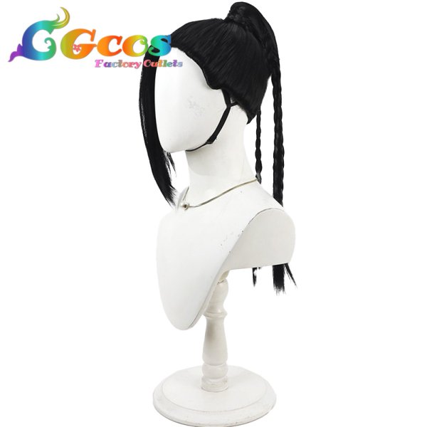 画像2: ツイステッドワンダーランド　ウィッグ　ジャミル・バイパー(Jamil Viper)　ヤーサミーナシルク　コスプレ衣装 (2)