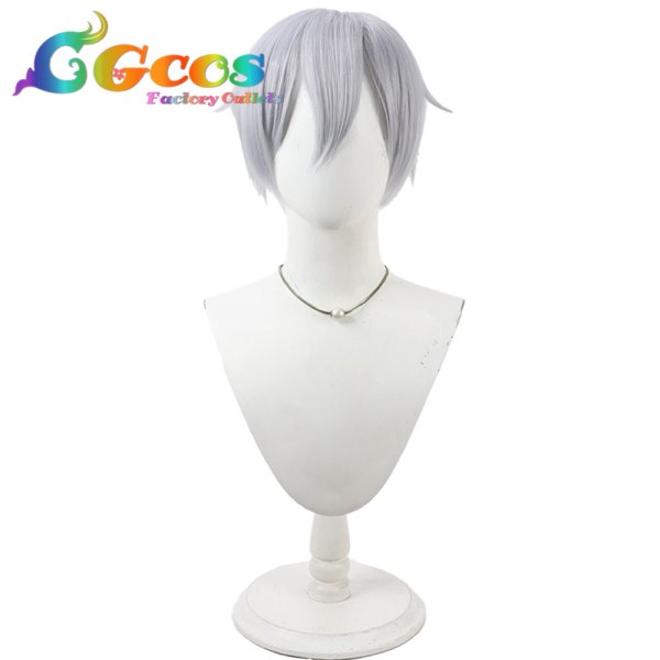 画像1: ツイステッドワンダーランド　ウィッグ　シルバー（Silver）　マスカレードドレス　コスプレ衣装 (1)