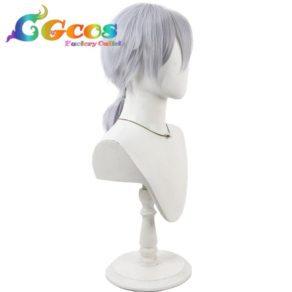 画像2: ツイステッドワンダーランド　ウィッグ　シルバー（Silver）　マスカレードドレス　コスプレ衣装 (2)