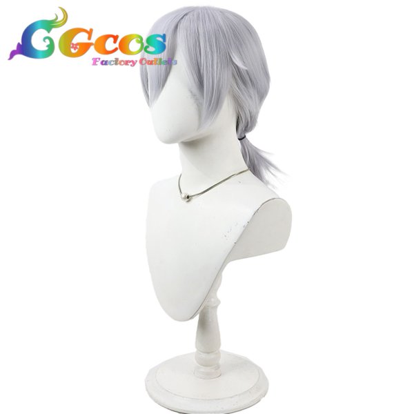 画像3: ツイステッドワンダーランド　ウィッグ　シルバー（Silver）　マスカレードドレス　コスプレ衣装 (3)