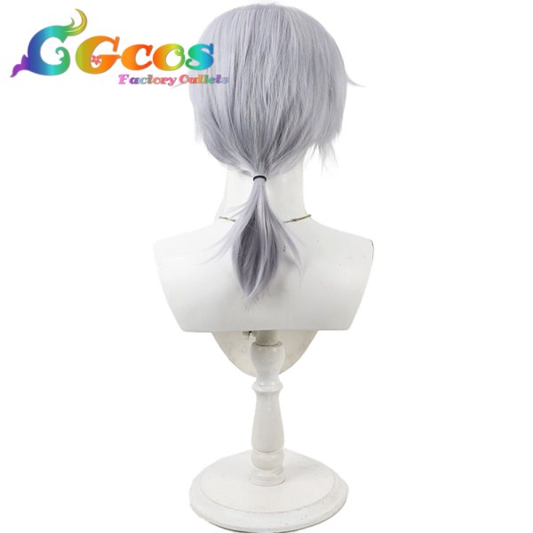 画像4: ツイステッドワンダーランド　ウィッグ　シルバー（Silver）　マスカレードドレス　コスプレ衣装 (4)