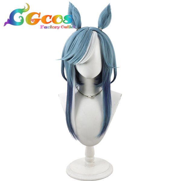 画像1: ウマ娘プリティーダービー　ウィッグ　アドマイヤグルーヴ　コスプレ衣装 (1)