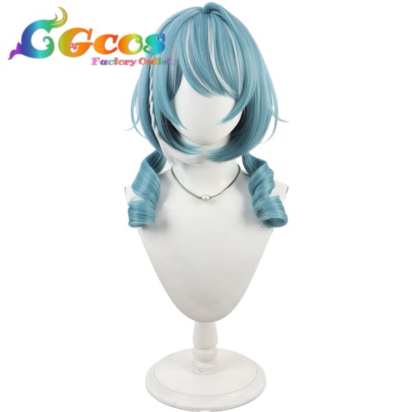 画像1: バーチャルYouTuber　ウィッグ　Vtuber　白波らむね　制服　コスプレ衣装 (1)
