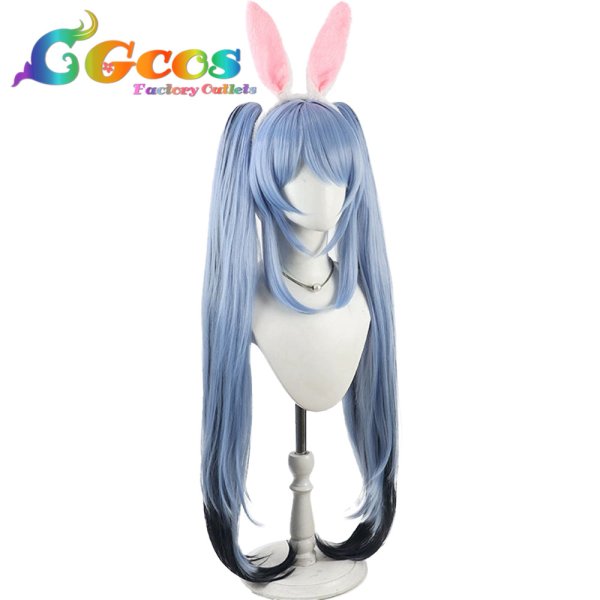 画像2: バーチャルYouTuber　ウィッグ　VTuber　兎田ぺこら　堕天使パンク風衣装　コスプレ衣装 (2)