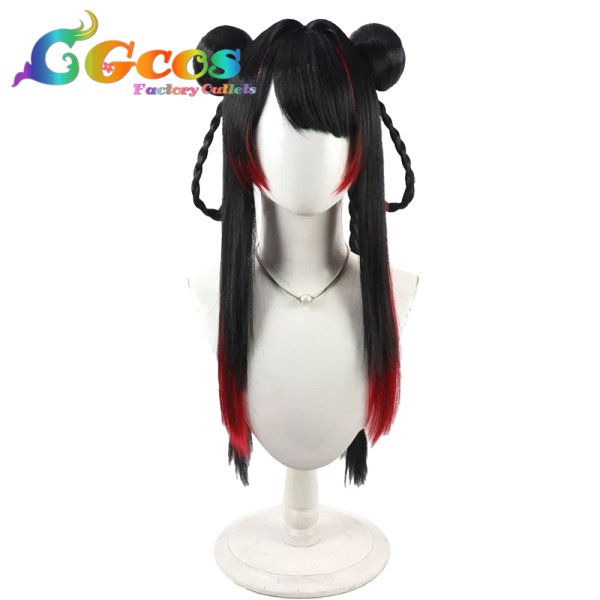 画像1: バーチャルYouTuber　ウィッグ　VTuber　月ノ美兎　チャイナ服　コスプレ衣装 (1)