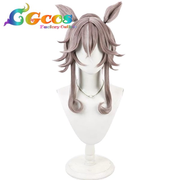 画像1: ウマ娘プリティーダービー　ウィッグ　ワンダーアキュート(温泉)　コスプレ衣装 (1)