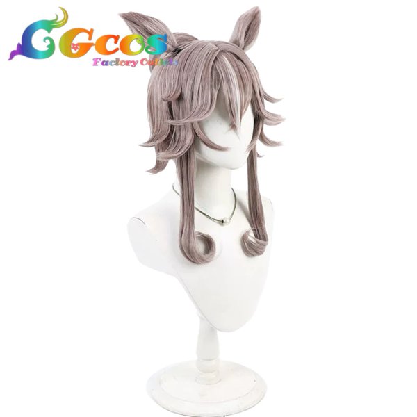 画像2: ウマ娘プリティーダービー　ウィッグ　ワンダーアキュート(温泉)　コスプレ衣装 (2)