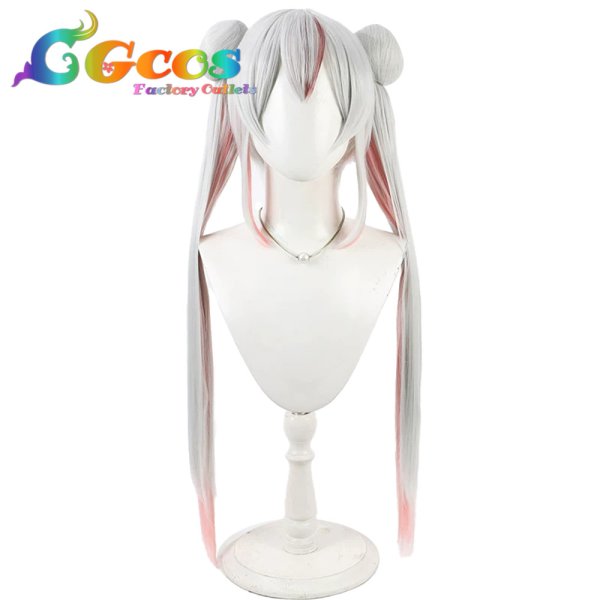 画像1: バーチャルYouTuber　ウィッグ　Vtuber　百鬼あやめ　天女衣装　コスプレ衣装 (1)