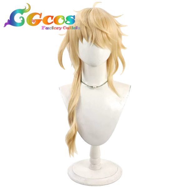 画像1: 刀剣乱舞　ウィッグ　一文字則宗　コスプレ衣装 (1)