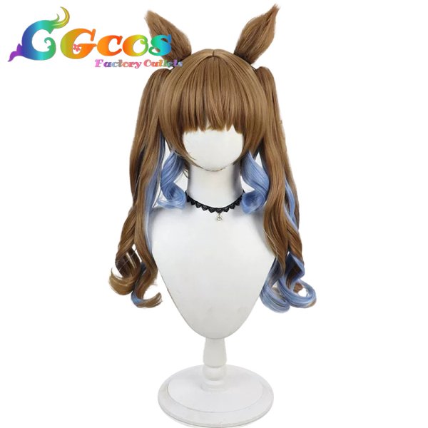 画像1: ウマ娘プリティーダービー　ウィッグ　アーモンドアイ　水着　コスプレ衣装 (1)