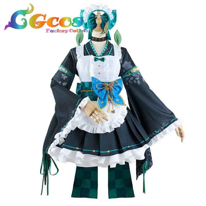 バーチャルyoutuber Vtuber Pomu Rainpuff ぽむ れいんぱふ 和風メイド服 コスプレ衣装