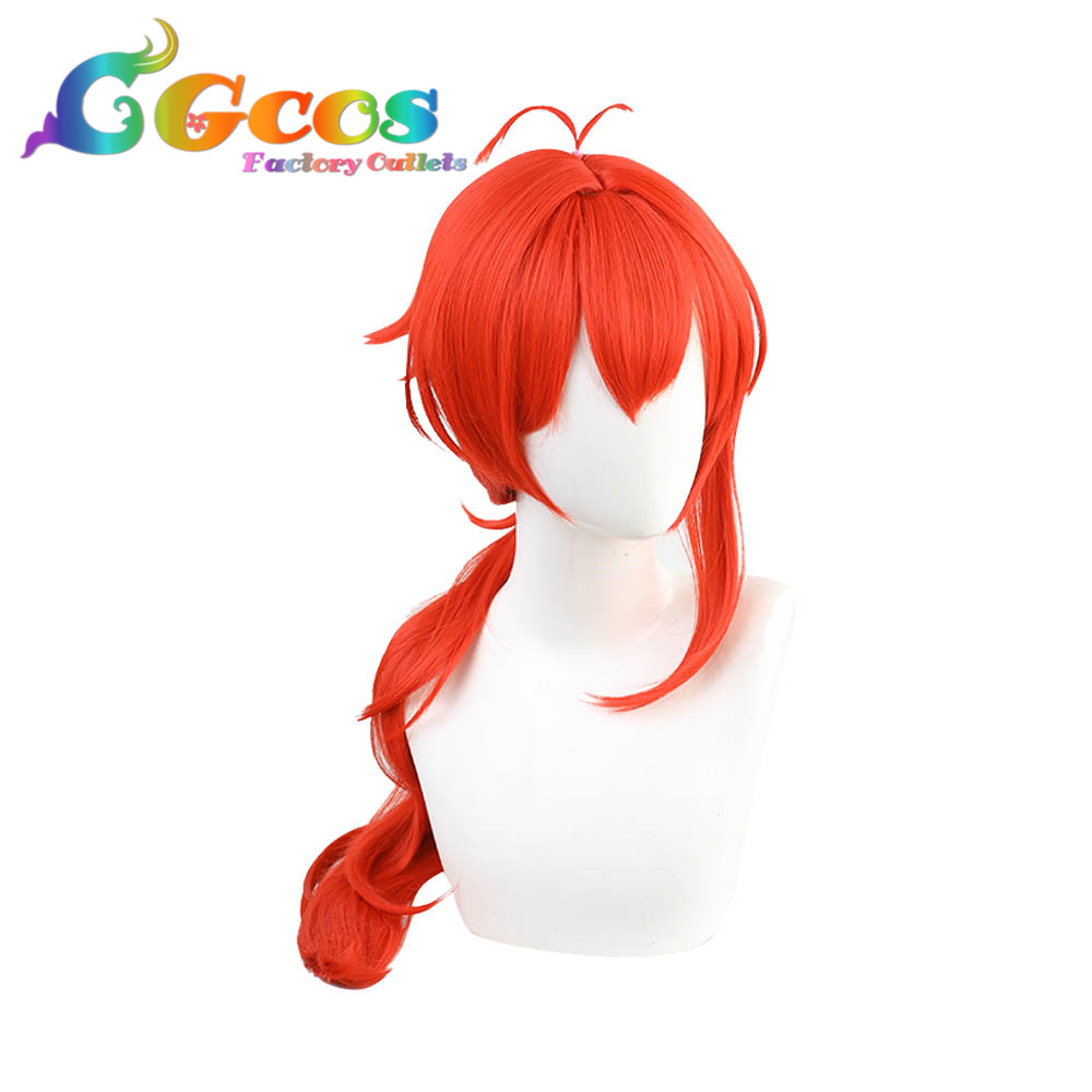 原神 ディルック コスプレ用セット済みウィッグ 原神 ディルック コスプレ用セット済みウィッグ